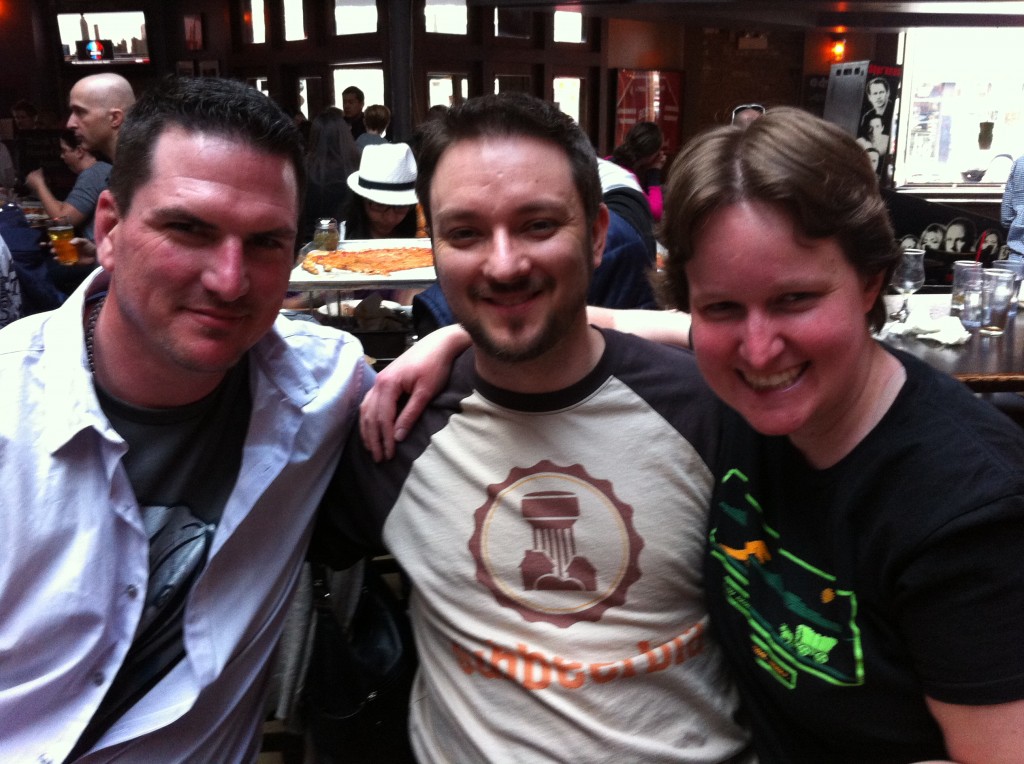 Eric (left), Jeremy (center) and I after Beer 1Up. It'd been a long day, but we were still going strong and planning future shindigs! Photo by Sadie Teel