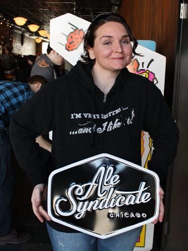 Her shirt says "I'm Bitter and I Like It". I'm not an IPA gal, but this cynicism is up my alley sometimes. Photo by Jeremy Teel